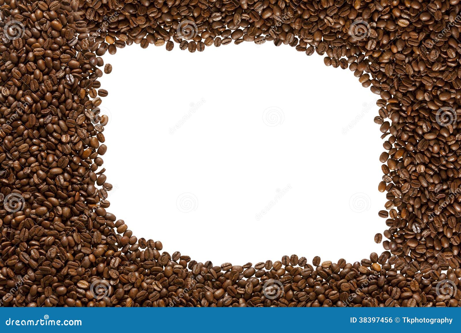 Roasted Coffee Beans Around the Sides Stock Photo Image of studio
