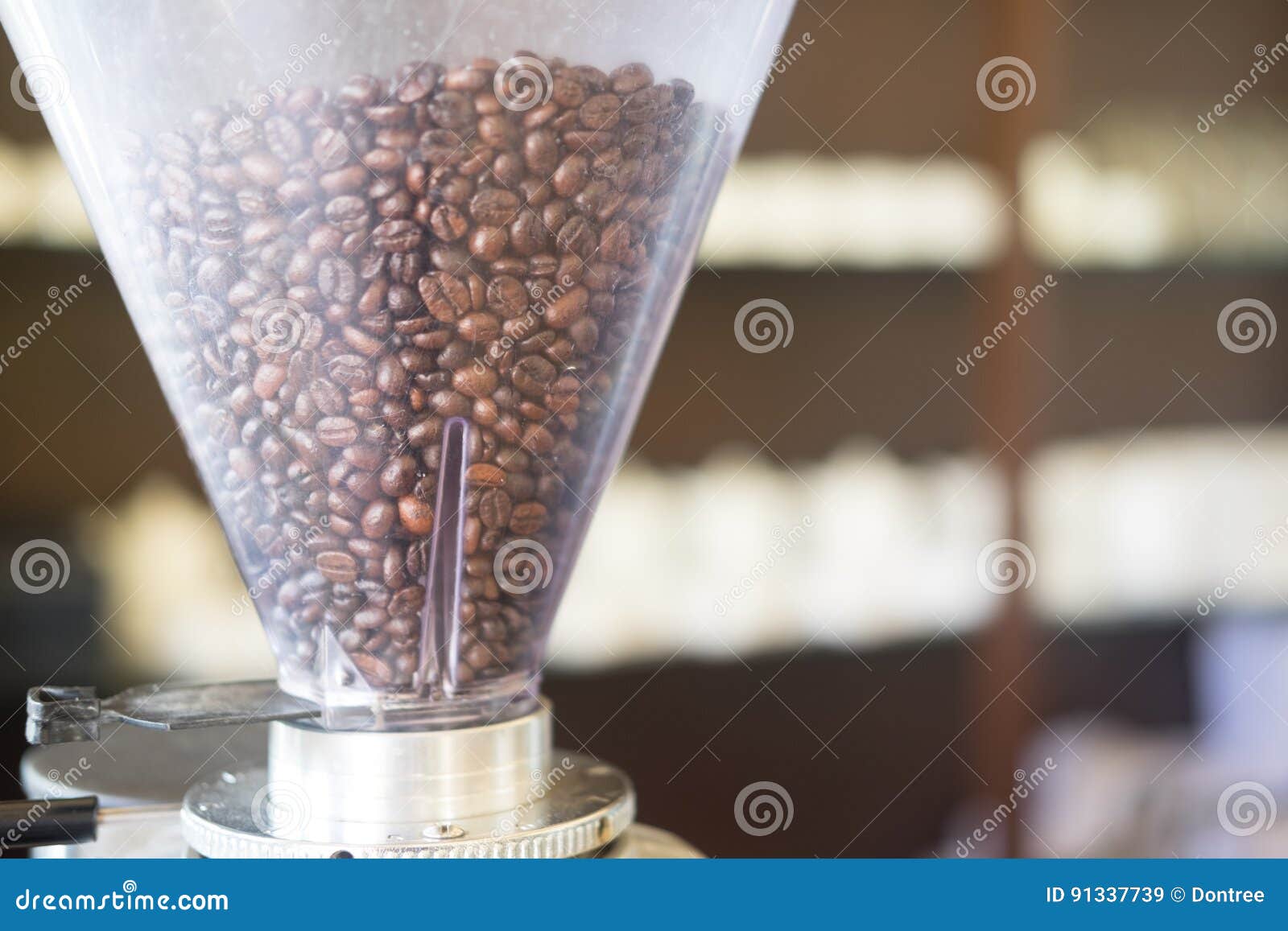 Roasted Coffee Beans in a Grinder, Stock Image Image of luxury, aroma