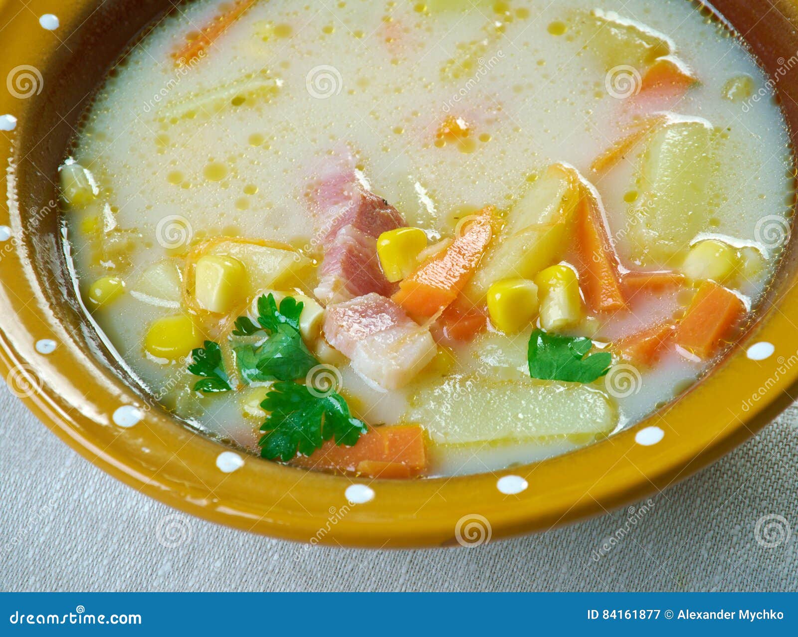 Roasted Corn and Potato Chowder Stock Image Image of thick, cream