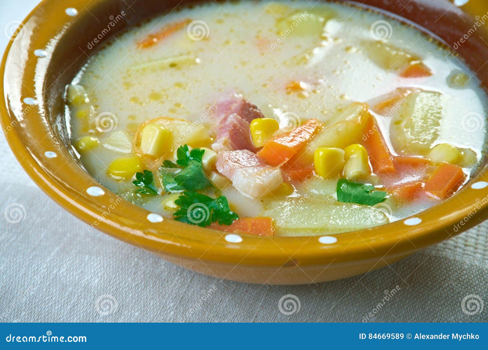 Roasted Corn and Potato Chowder Stock Image Image of lvegetables