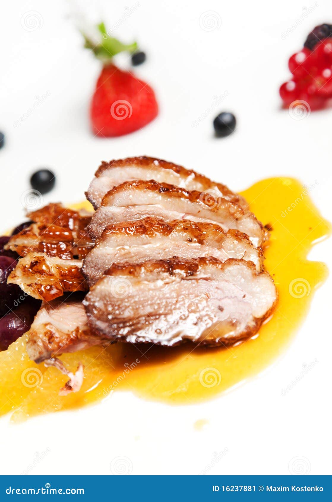 Roasted duck breast fillet stock image. Image of cooking 16237881