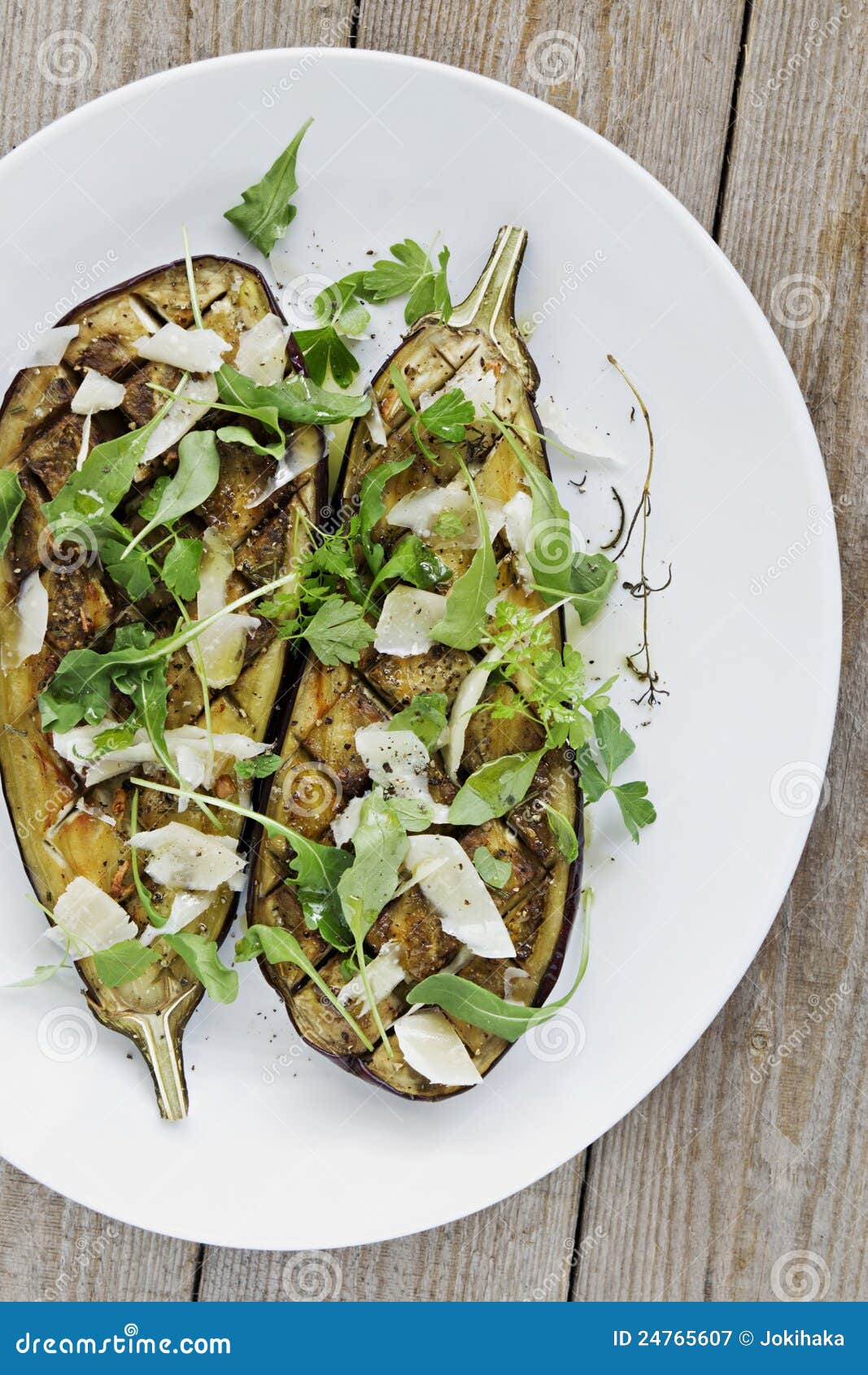 Roasted Eggplants stock image. Image of ingredient, light 24765607