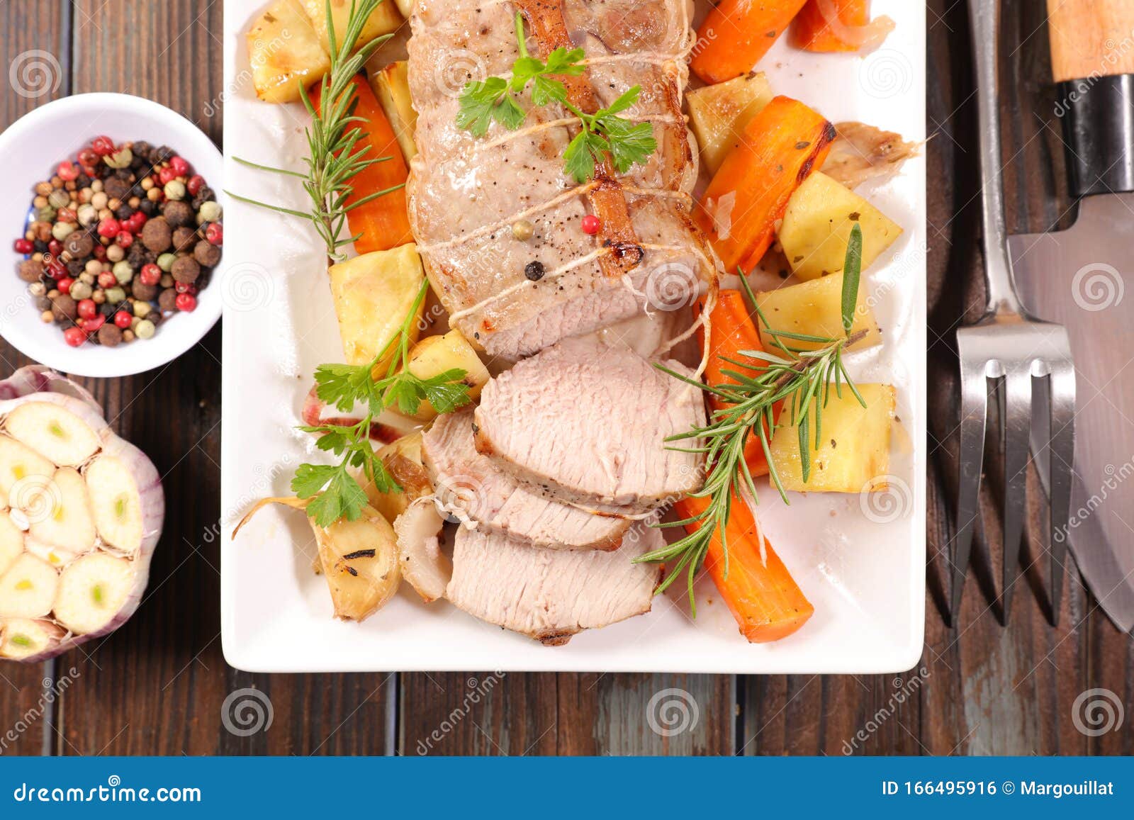 Roasted Fillet Beef/ Veal with Vegetable Stock Photo Image of roast