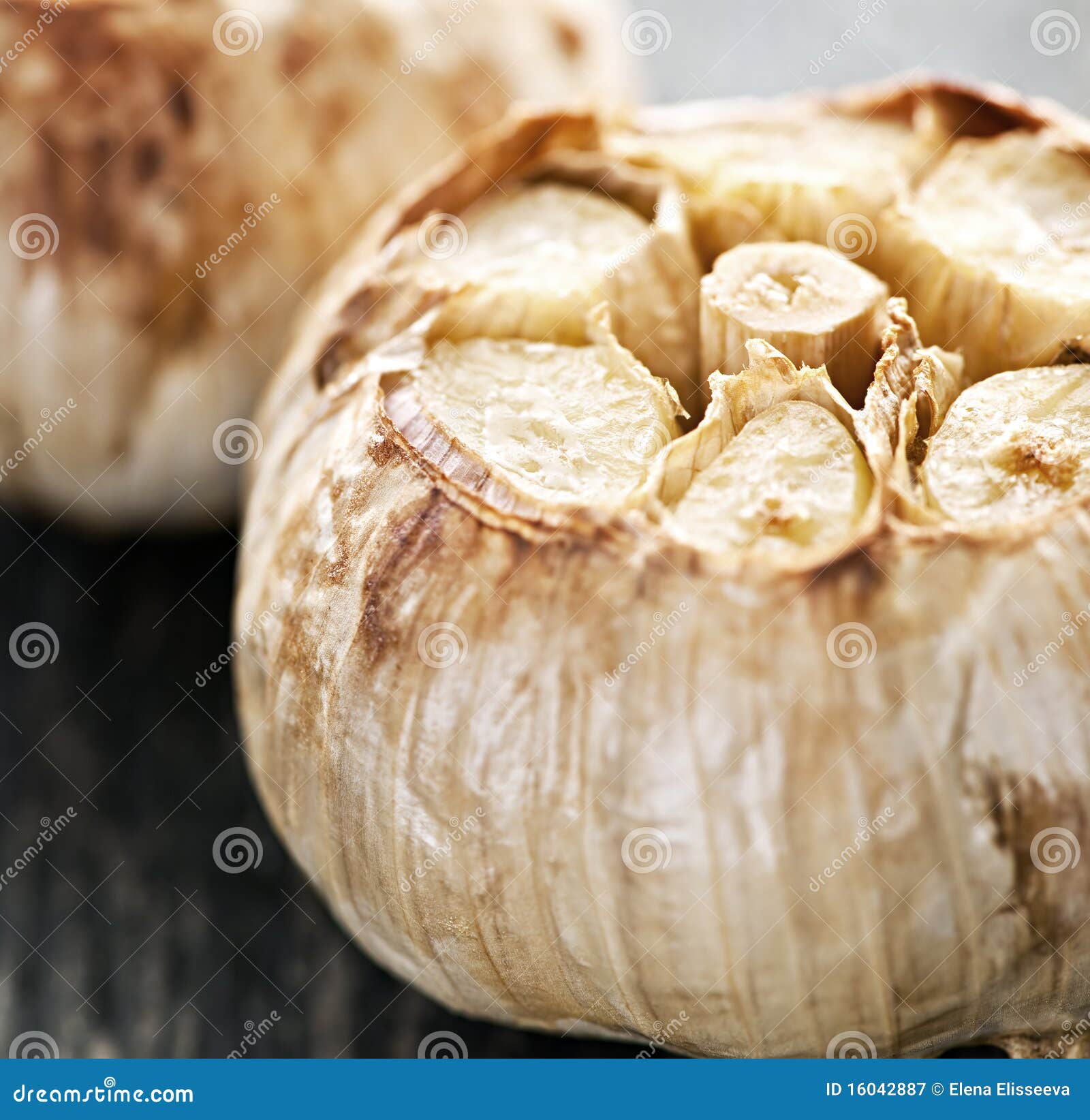 Roasted garlic bulbs stock image. Image of white, flavor 16042887