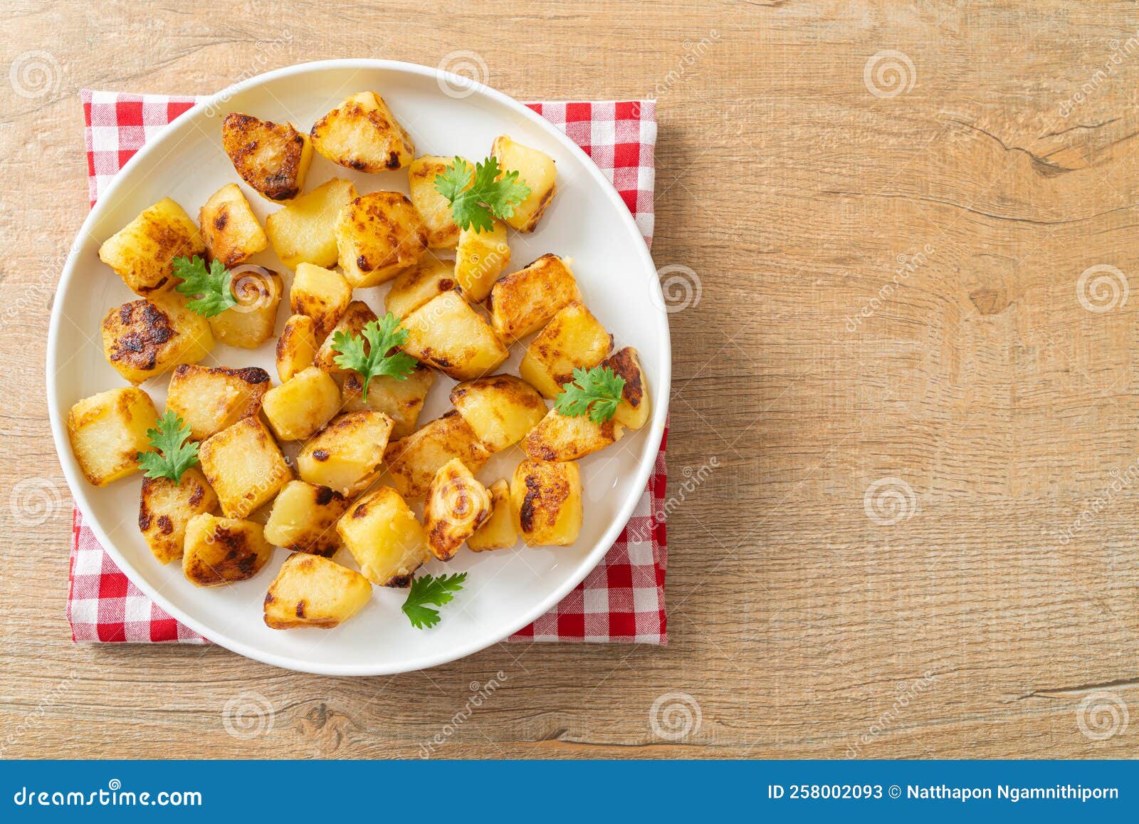 Roasted or Grilled Potatoes on Plate Stock Image Image of herb, fast