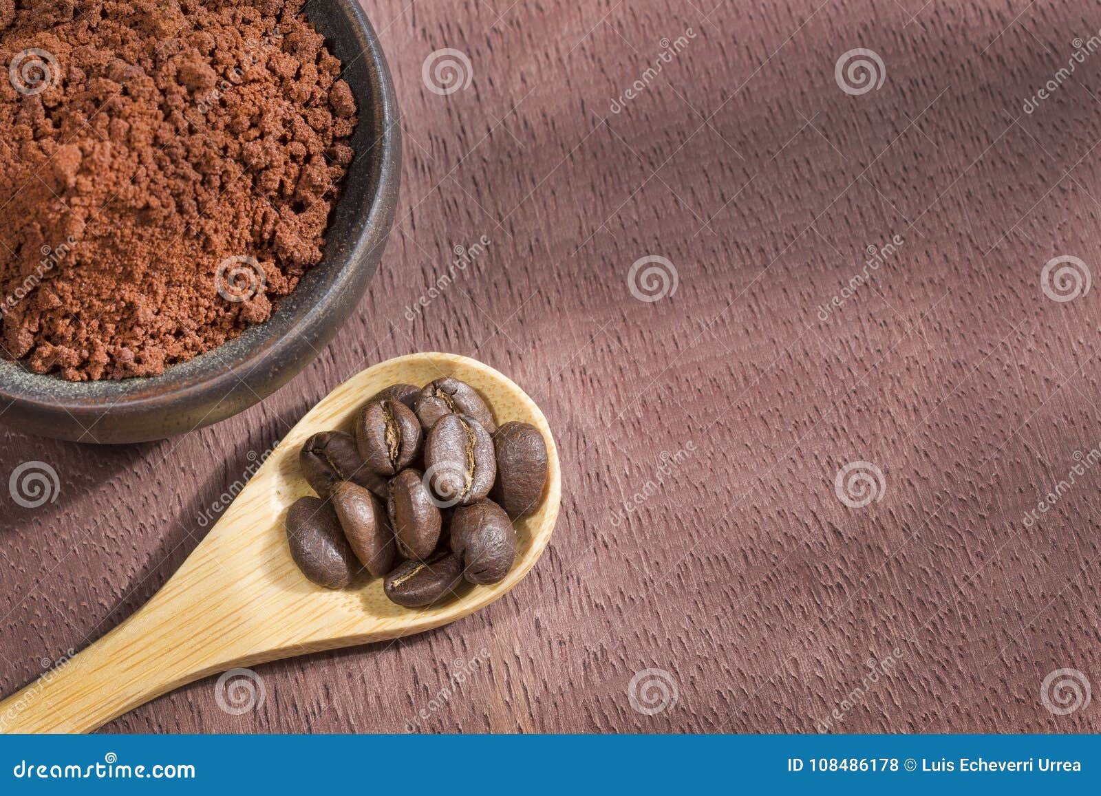 Roasted and ground coffee stock photo. Image of drink 108486178