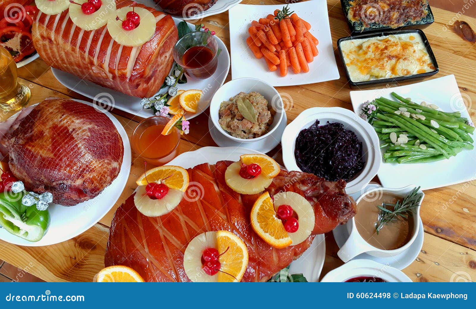 Roasted Ham stock photo. Image of glazed, meal, healthy 60624498