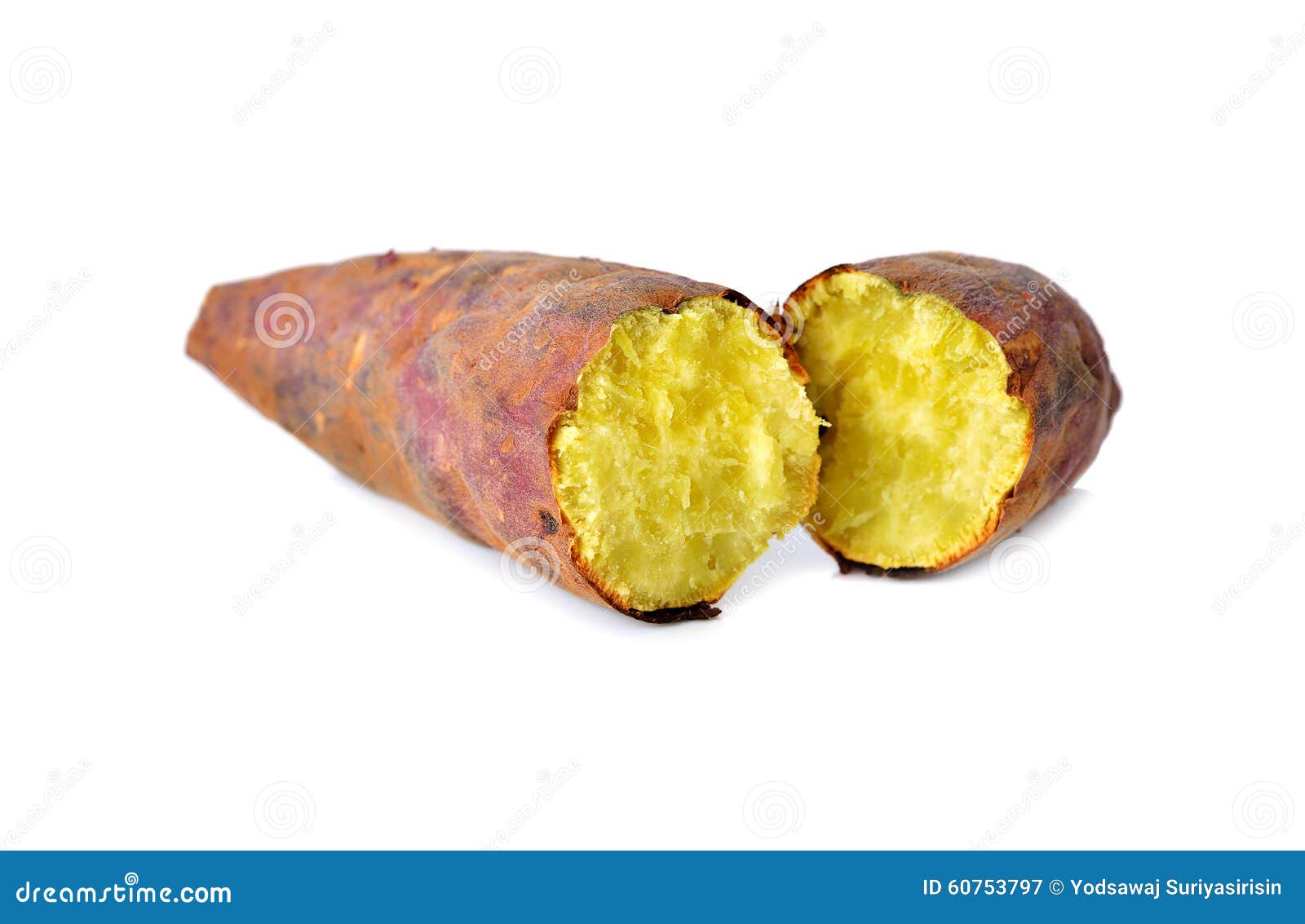 Roasted Japanese Potato on White Stock Image Image of japanese