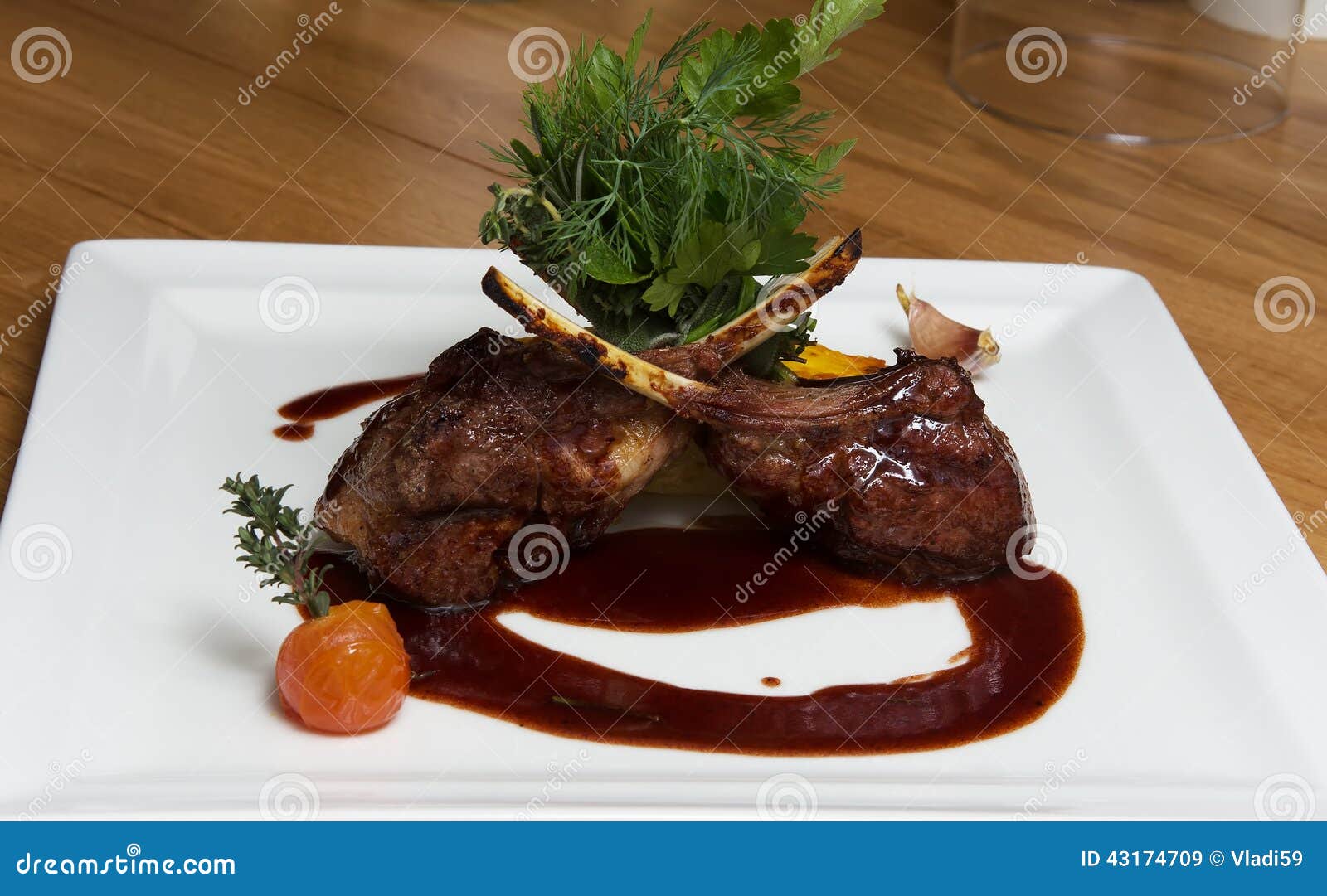 Roasted Lamb Chops with Vegetables Stock Image Image of dish, lamb