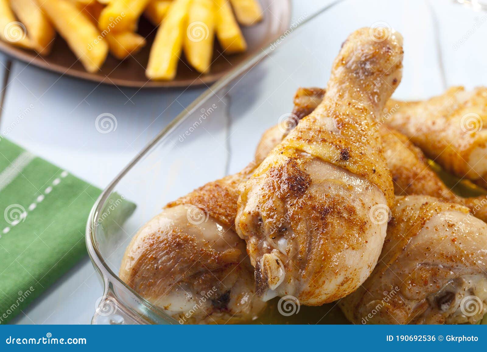Roasted Marinated Chicken Drumsticks Stock Photo Image of meal