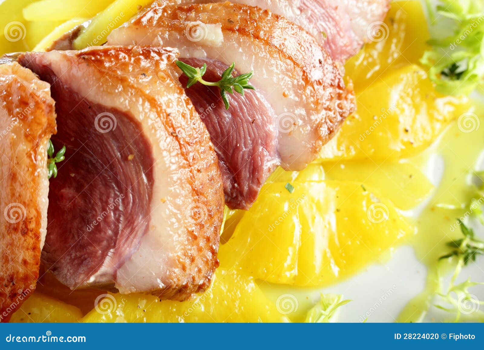 Roasted Meat with Pineapple Stock Photo Image of ananas, dinner 28224020