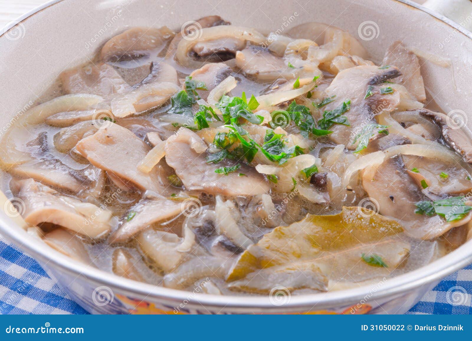 Roasted Mushrooms with Onions Stock Photo Image of closeup, meal