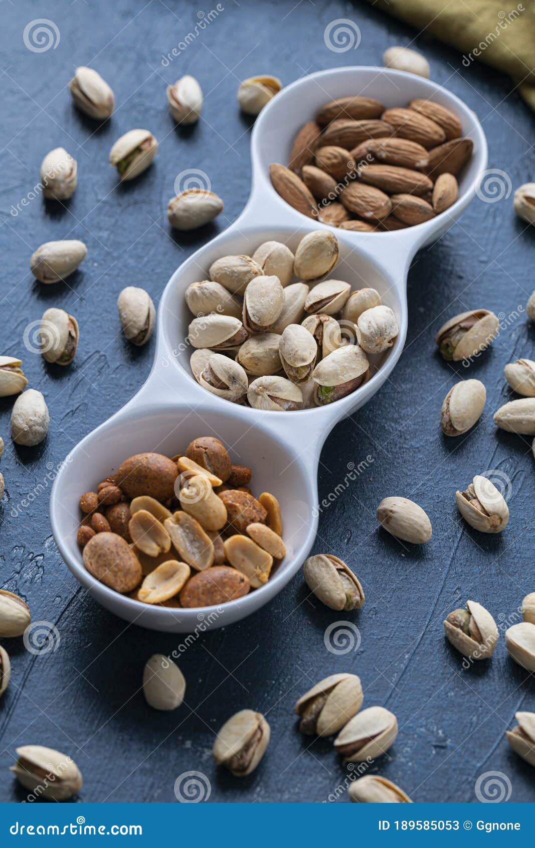 Roasted Nuts and Salted Pistachios in White Ceramic Bowl Stock Image Image of pistachios