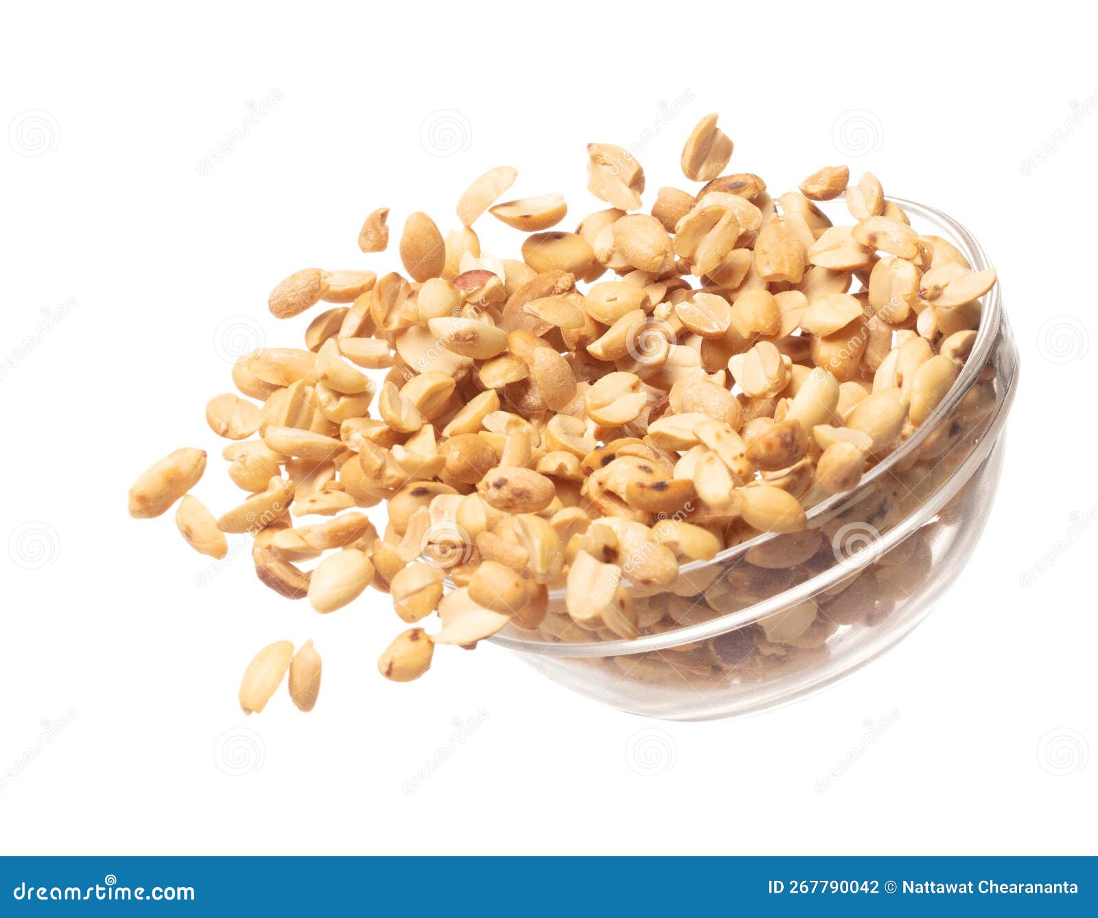 Roasted Peanut Bean Fall Throw Up in Glass Bowl, Roasted Peanut Bean