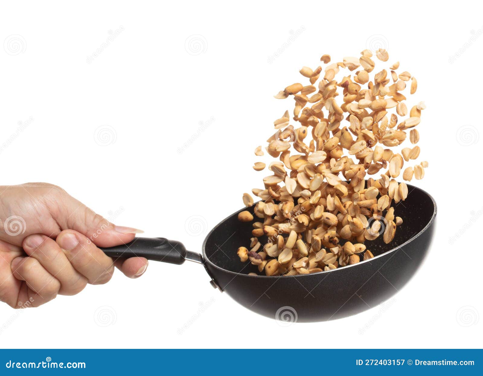 Roasted Peanut Bean Fried Throw Up in Cook Pan, Roasted Peanut Bean