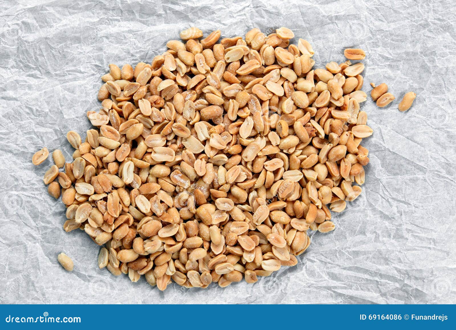 Roasted Peanuts Salted on Crumpled Paper. Stock Photo Image of appetizing, cholesterol 69164086