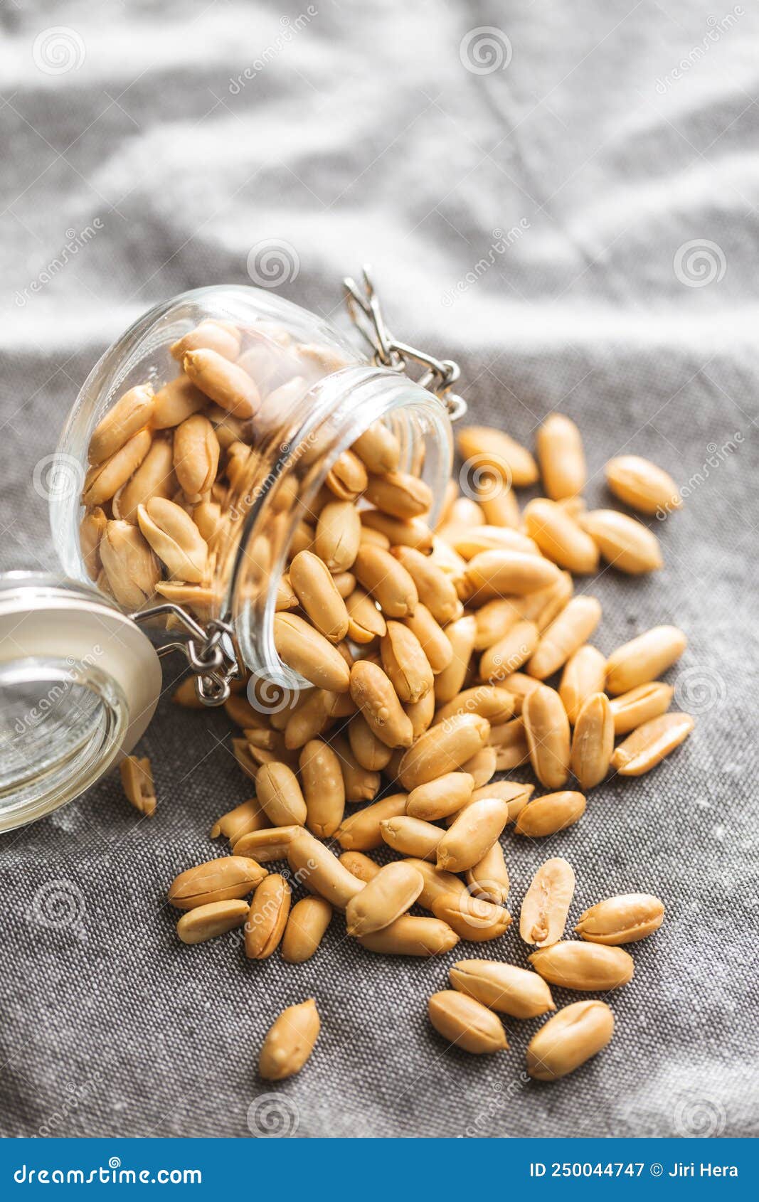 Roasted Peeled Peanuts in Jar Stock Image Image of peanut, snack
