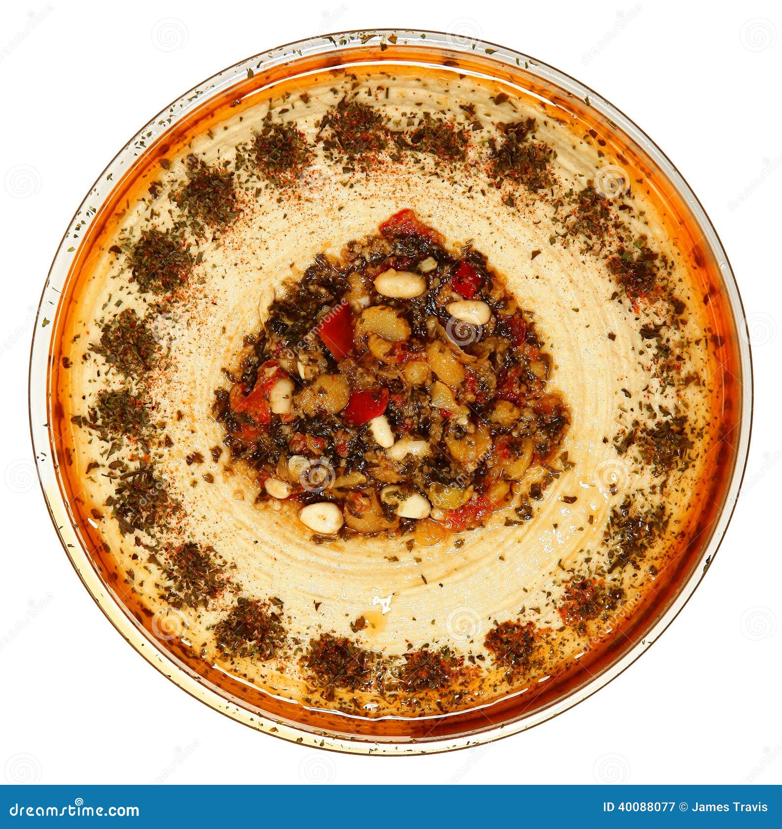 Roasted Pine Nut Hummus in Glass Bowl. Stock Image Image of natural, cooking 40088077