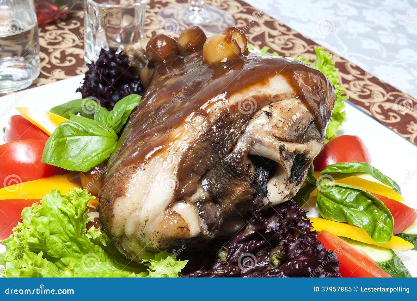 Roasted pork stock image. Image of cholesterol, thyme 37957885