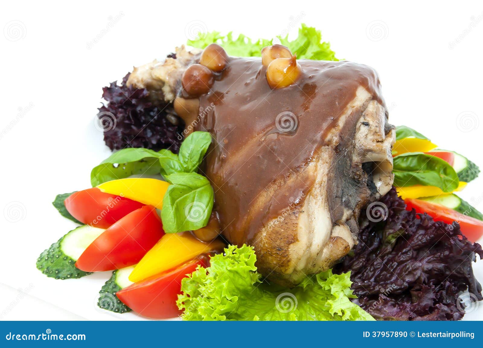 Roasted pork stock photo. Image of cholesterol, skin 37957890