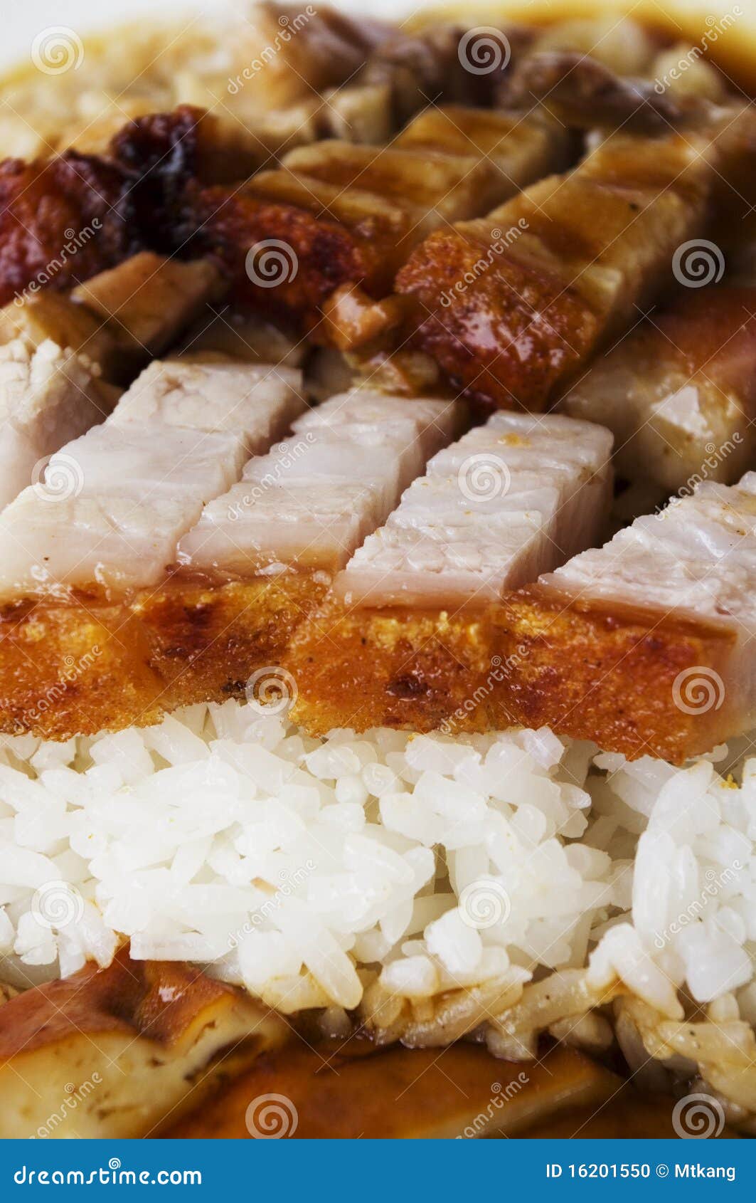 Roasted pork rice stock photo. Image of cuisine, gourmet - 16201550