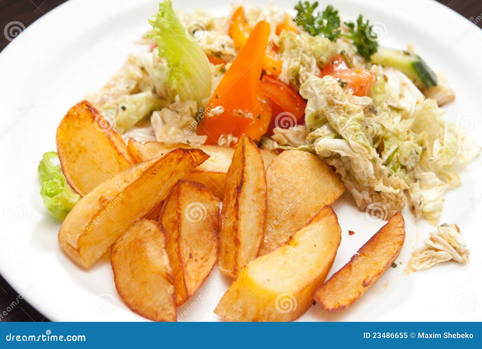 Roasted Potatoes with Vegetables Stock Image - Image of carrot, lenten