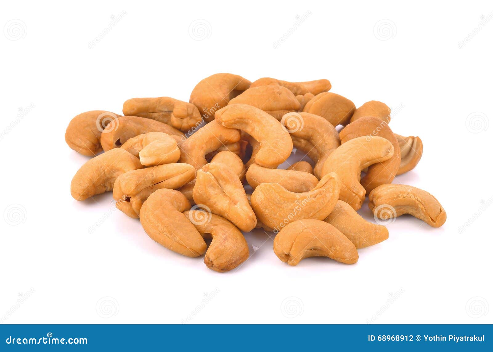 Roasted Salted Cashews on White Background Stock Photo Image of white