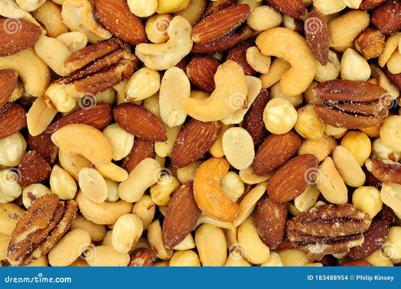 Roasted salted mixed nuts stock photo. Image of cashew 183488954