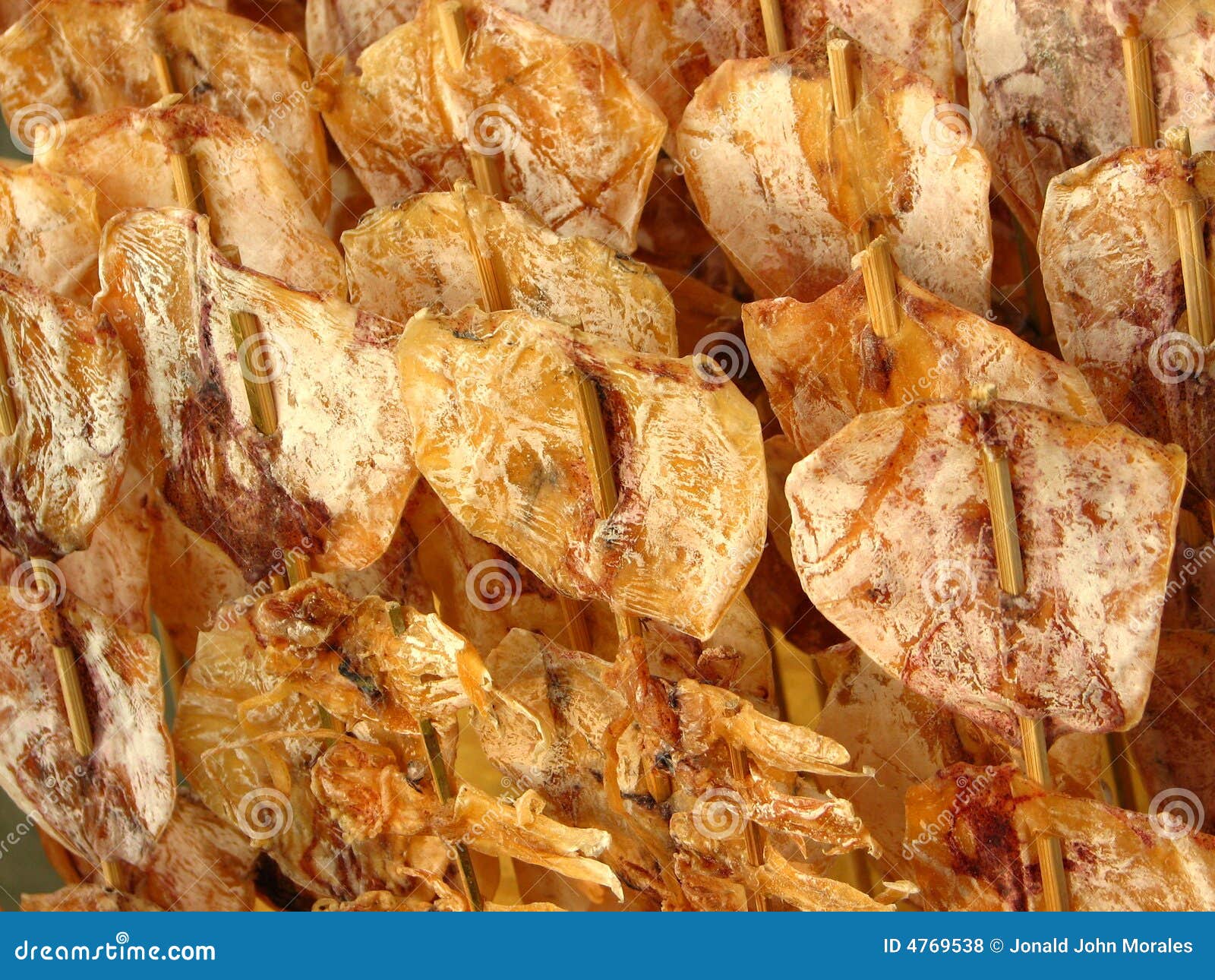 Roasted Salty Squid on Sticks Stock Photo Image of salty, manila 4769538