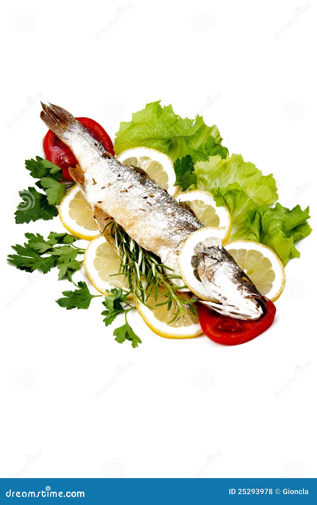 Roasted Sea Bass stock photo. Image of ingredient, diet - 25293978