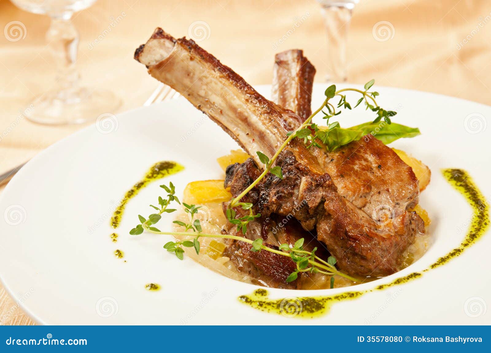 Roasted sheep meat stock photo. Image of meal, juicy 35578080