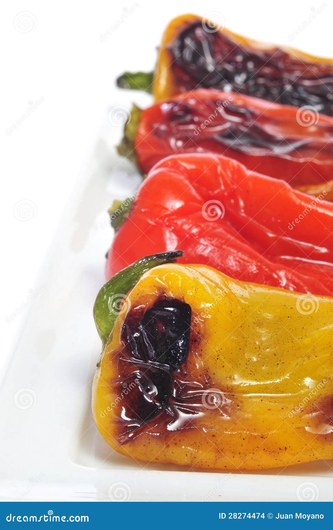 Roasted Sweet Bite Peppers Of Different Colors Stock Photo Image of