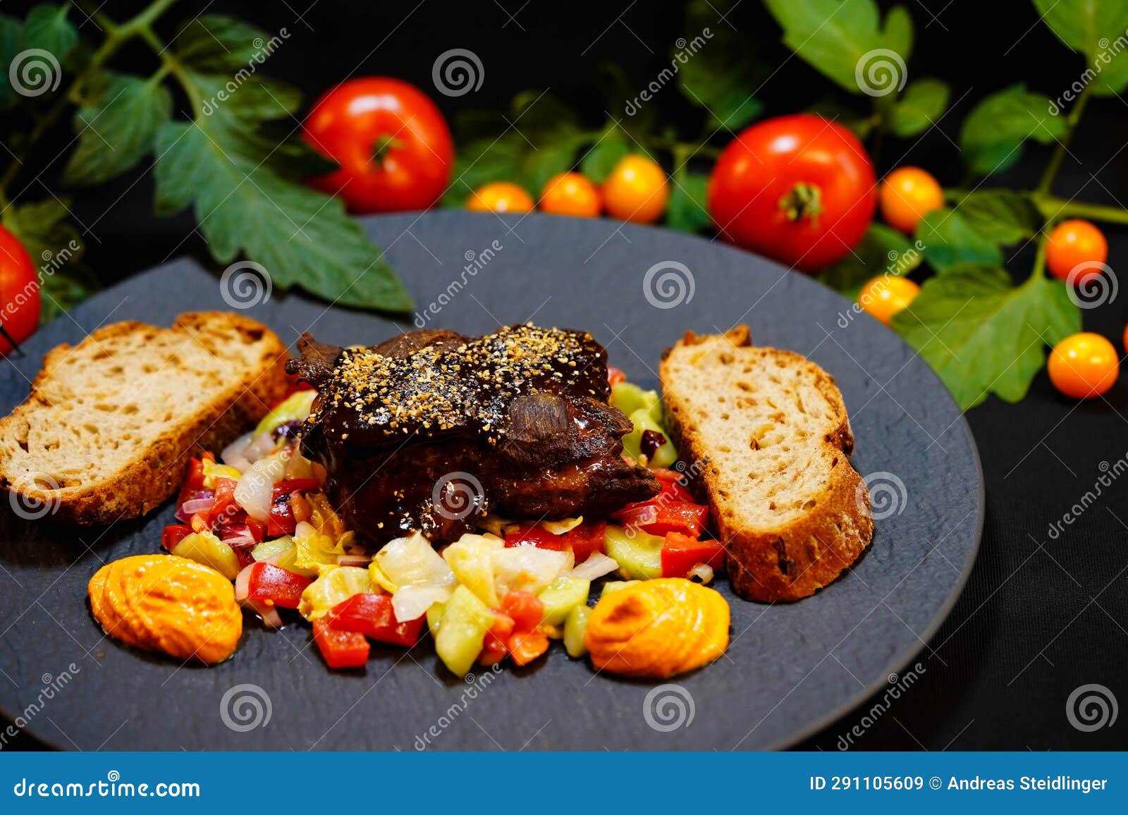 Roasted veal cheeks stock image. Image of kitchen, meal 291105609
