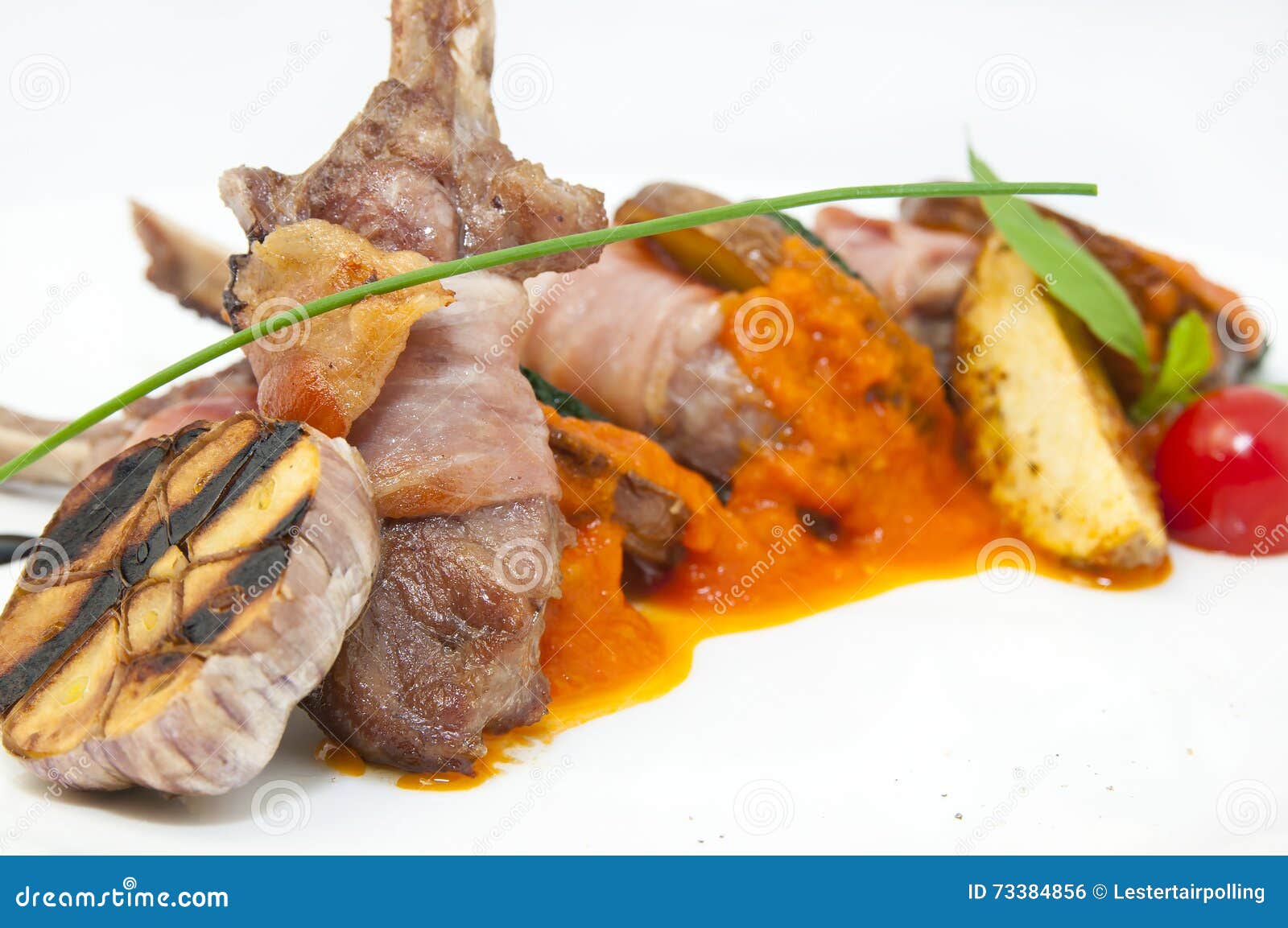 Roasted Veal Fillet, Young Beef Meat Isolated On A White Background RoyaltyFree Stock Photo
