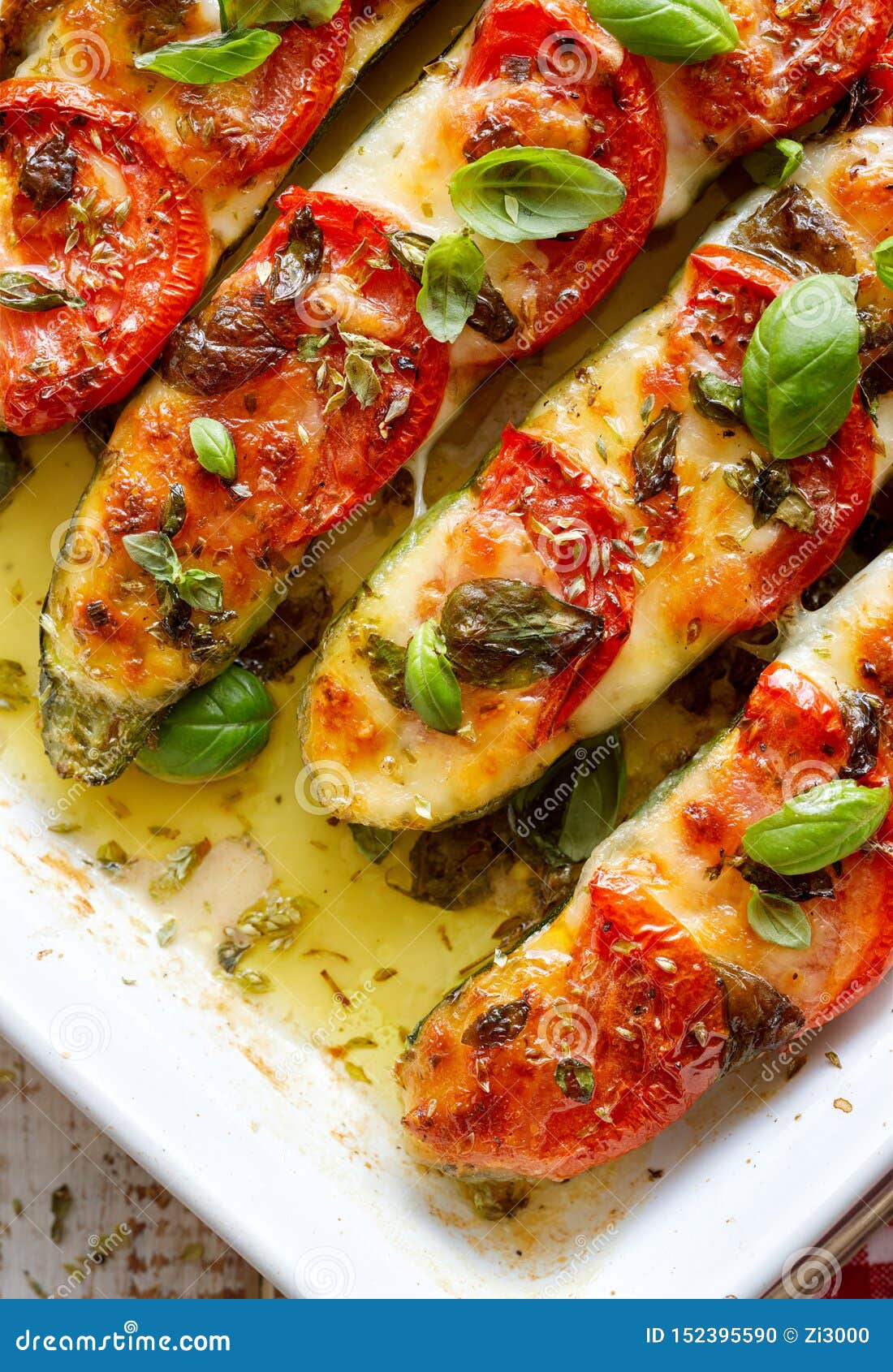 Roasted Zucchini with the Addition of Tomatoes, Mozzarella Cheese ...