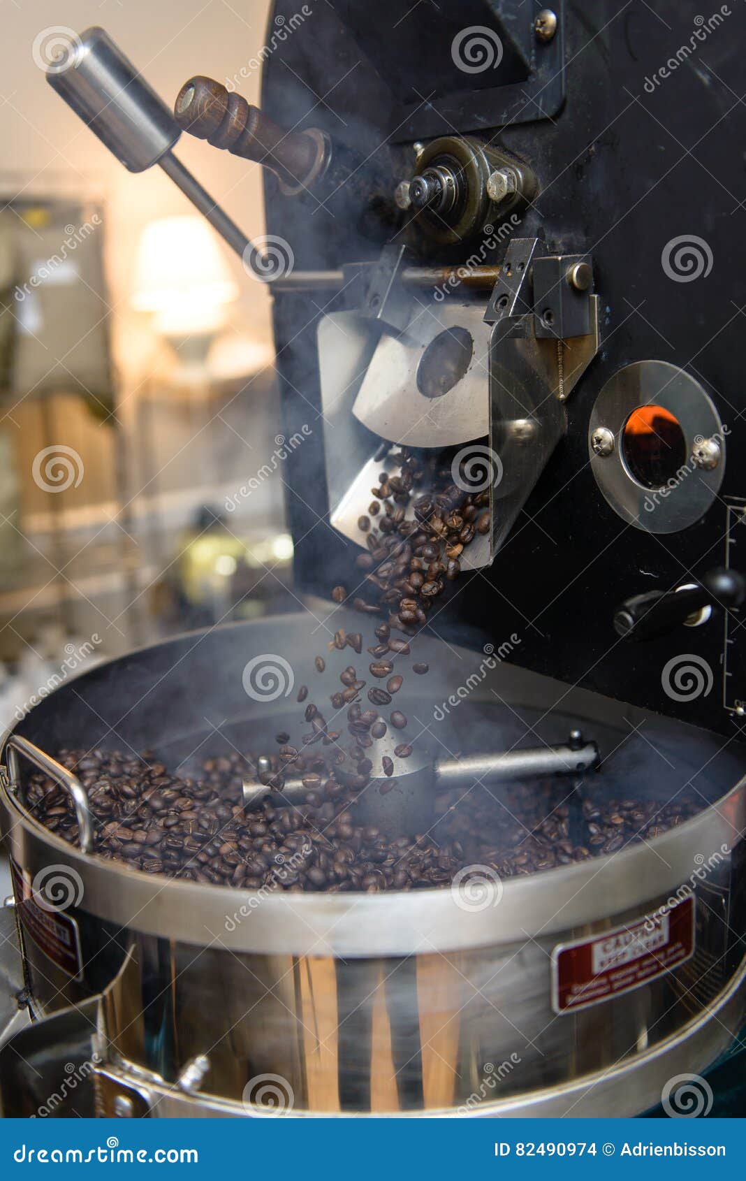 Roasting Coffee Beans stock photo. Image of exiting, beans 82490974