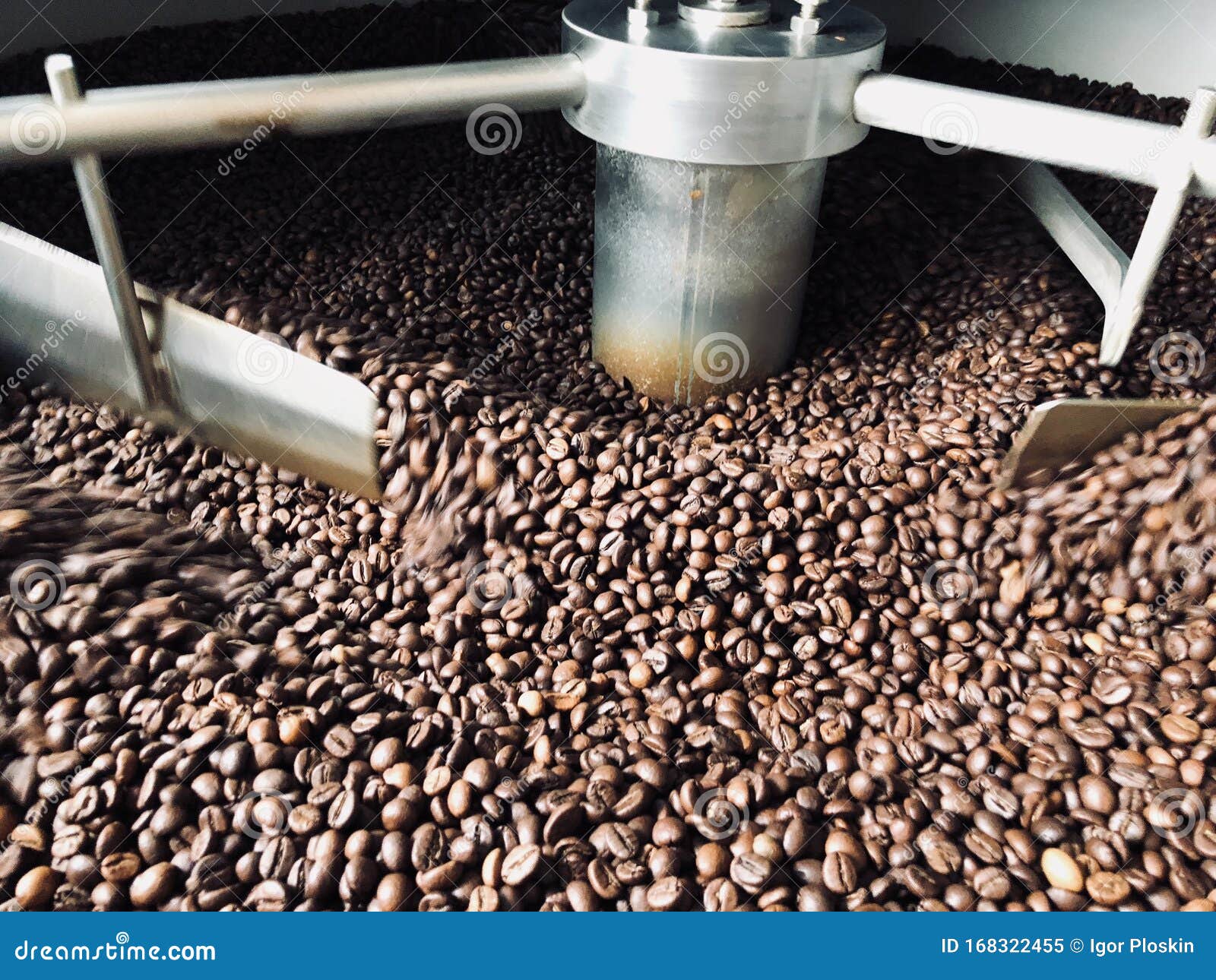 Roasting coffee beans stock image. Image of aroma, large 168322455