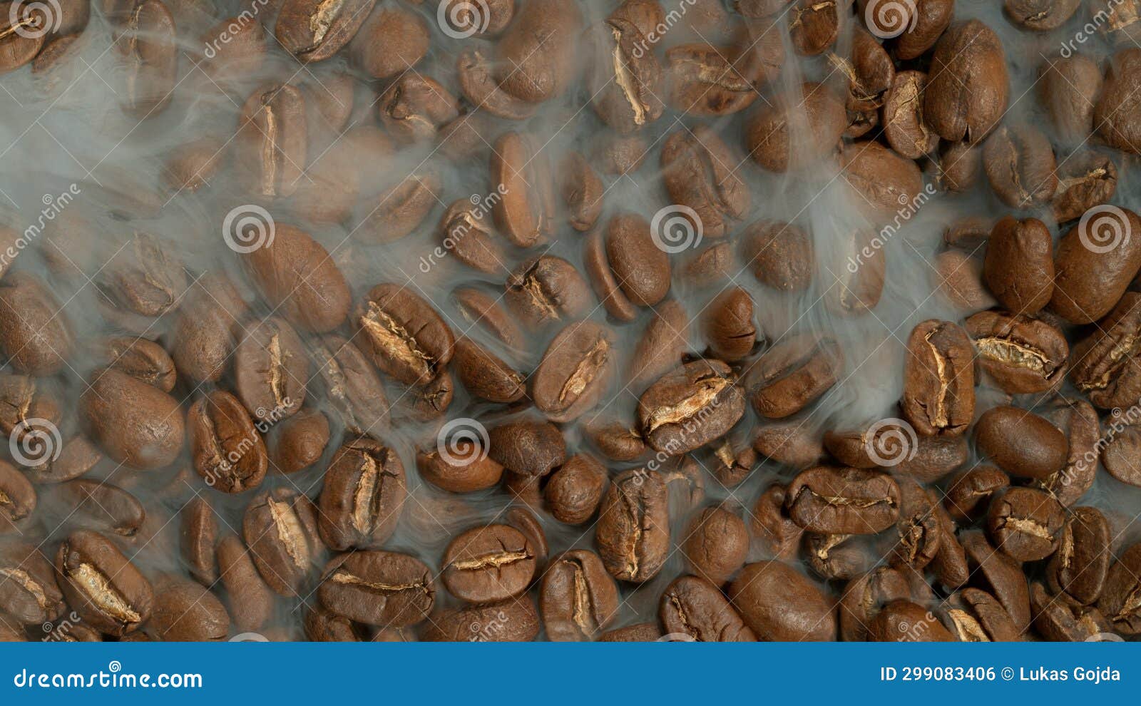 Roasting Coffee Beans with Smoke Stock Photo Image of fresh, rotation
