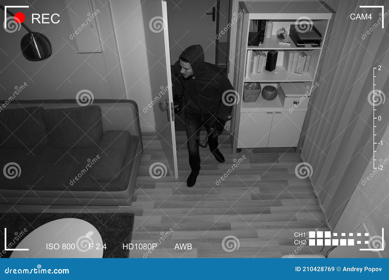 thief entering into house