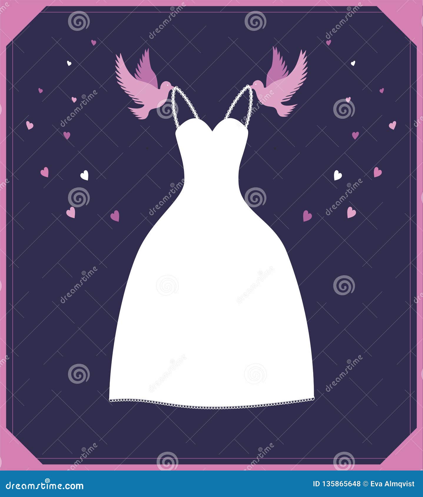 Robe De Mariage Blanche Dillustration De Vecteur Signe