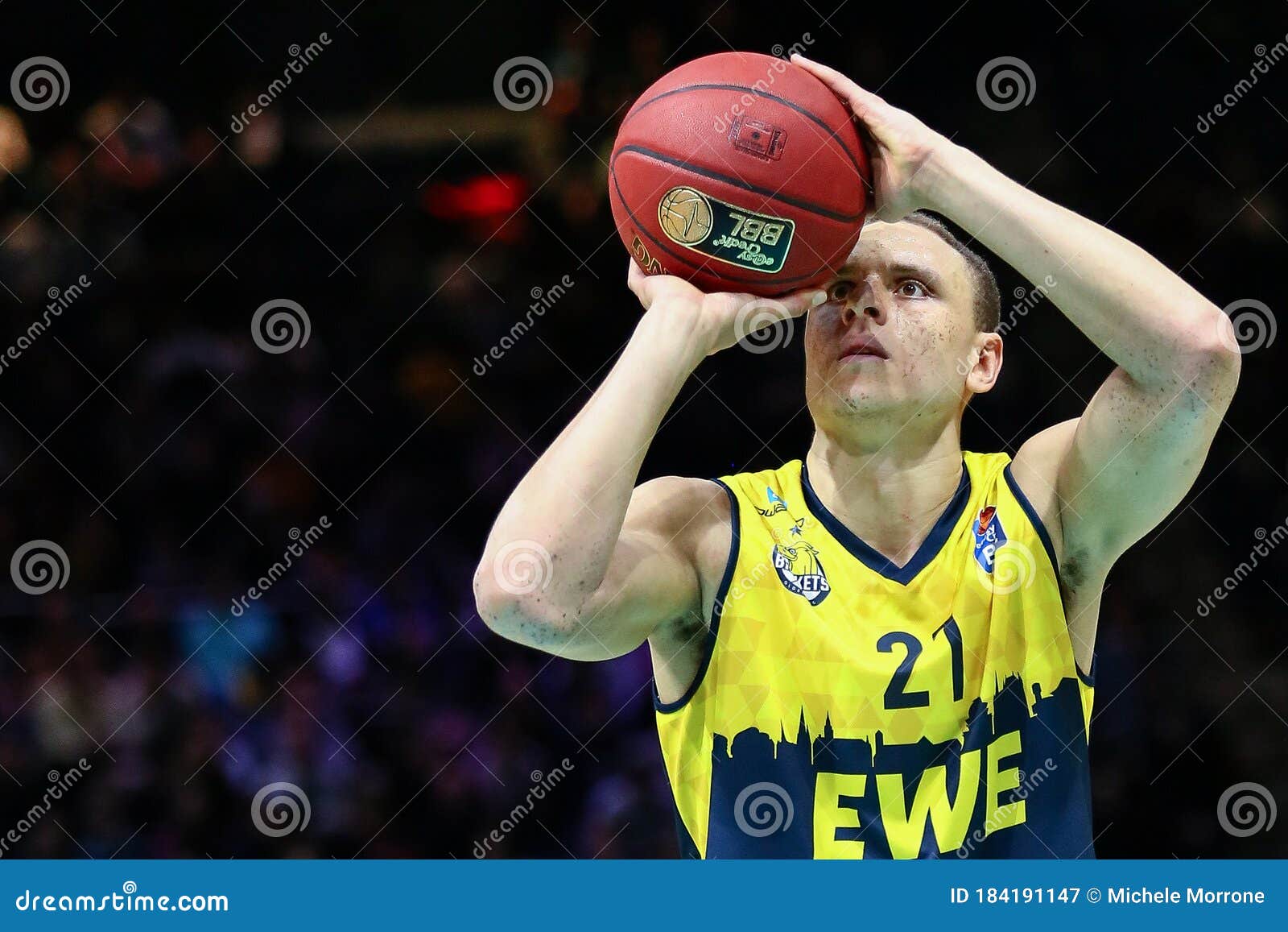 Robin Amaize in Action during the BBL Basketball Bundesliga Editorial