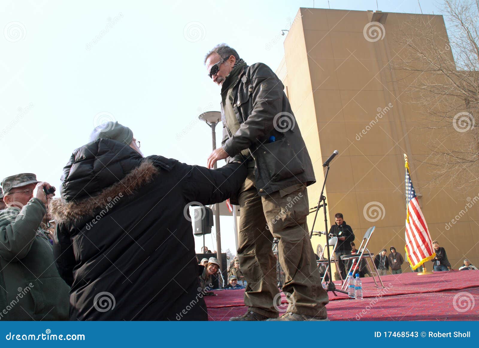 Robin Williams with the Troops Editorial Stock Photo Image of