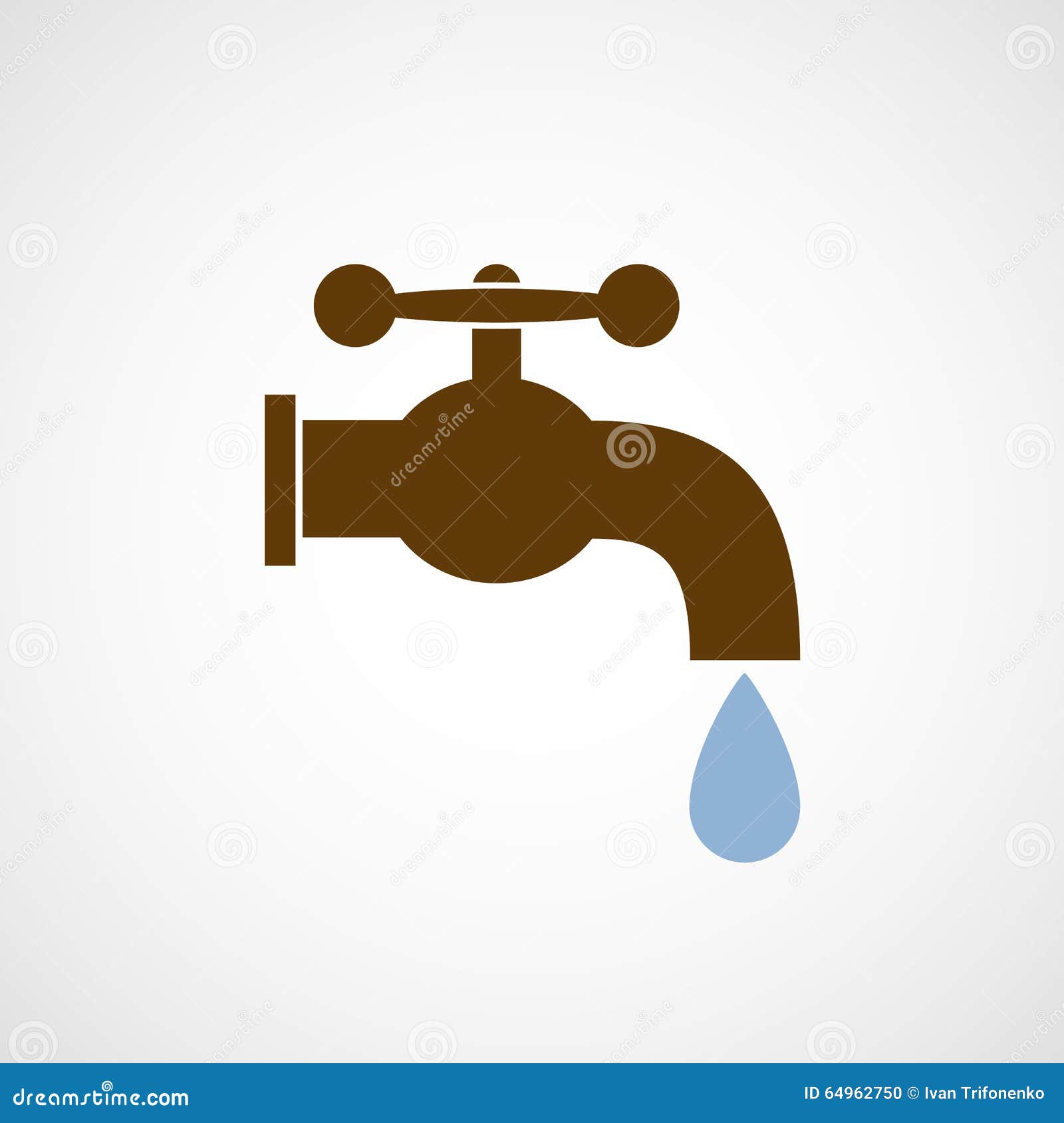 Robinet De Logo Avec Une Goutte De L Eau Illustration De Vecteur Illustration Du Molette Subsistance