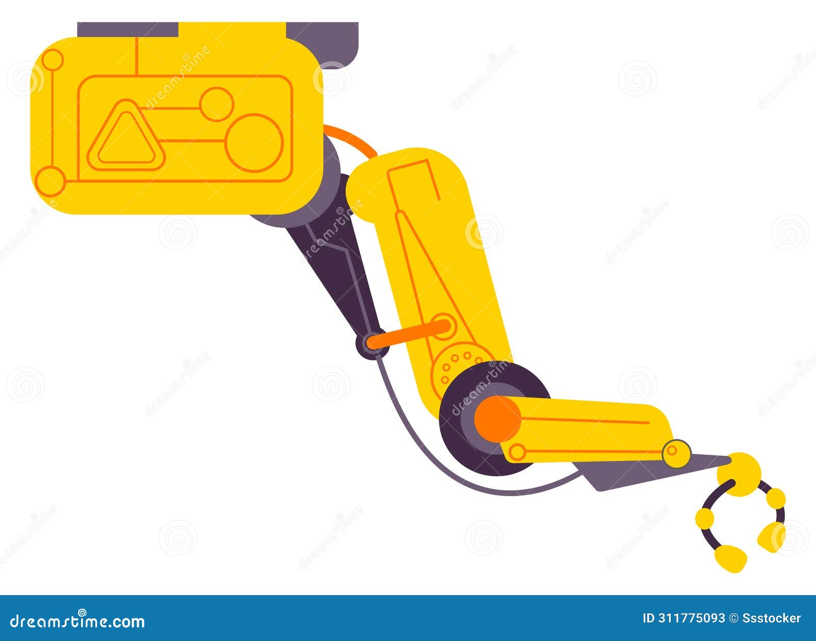 robo arm. modern engineering device. industrial technology