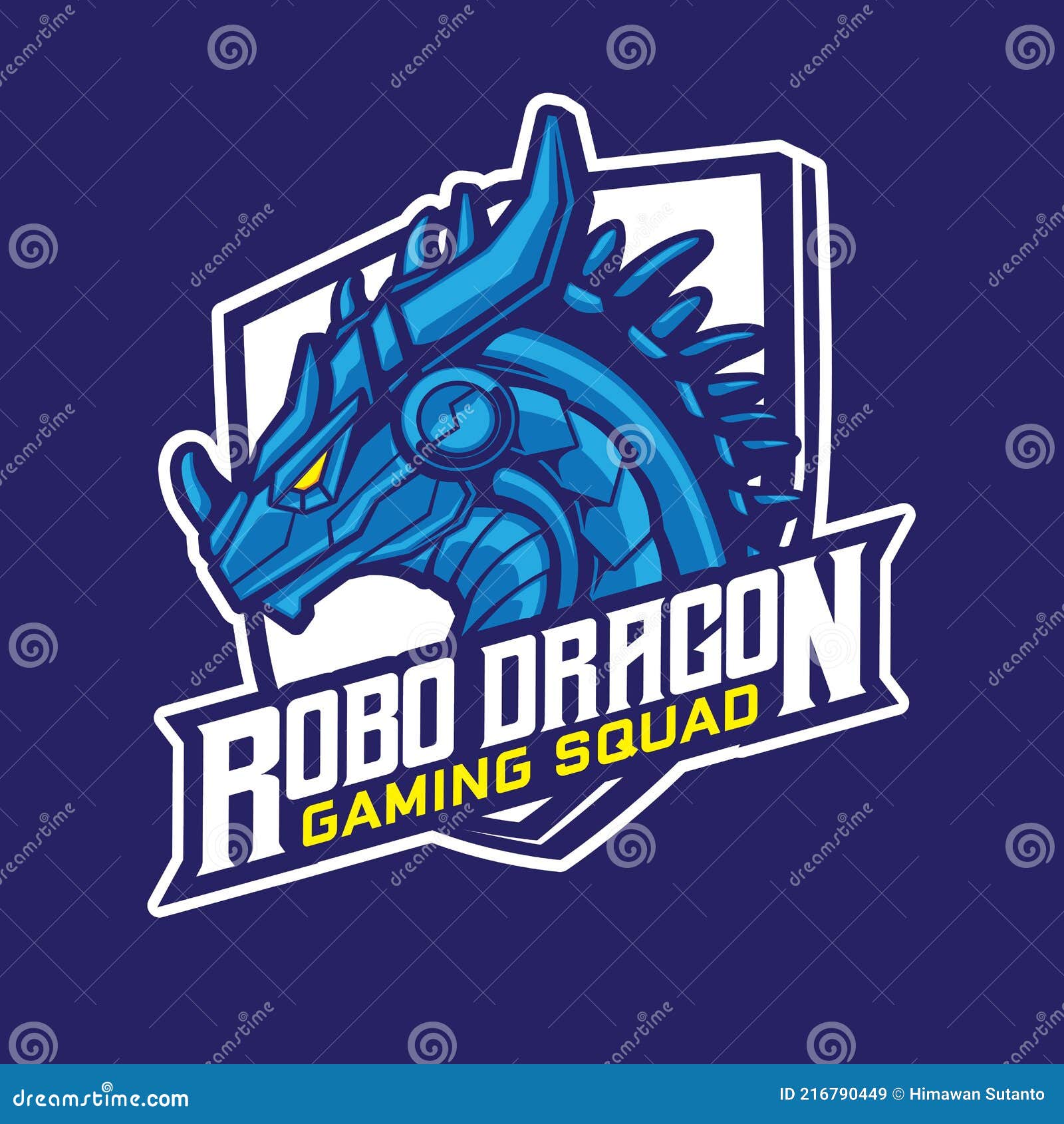 robo dragon e sport gaming logo 