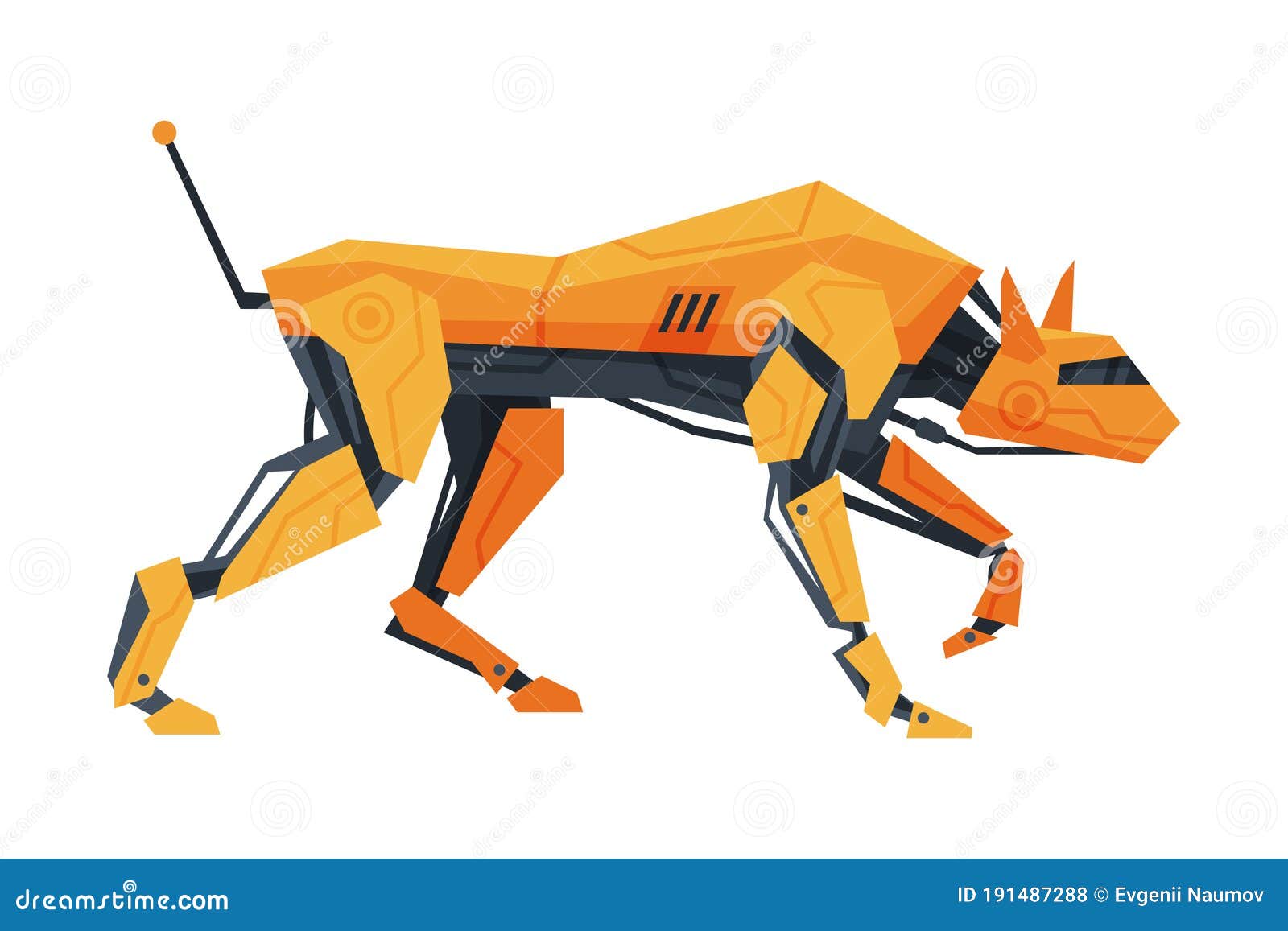Robot Animal De Mascota Perro Inteligencia Artificial Criatura Robótica Ilustración Sobre Fondo Blanco del Vector - Ilustración de robusteza, ordenador: 191487288