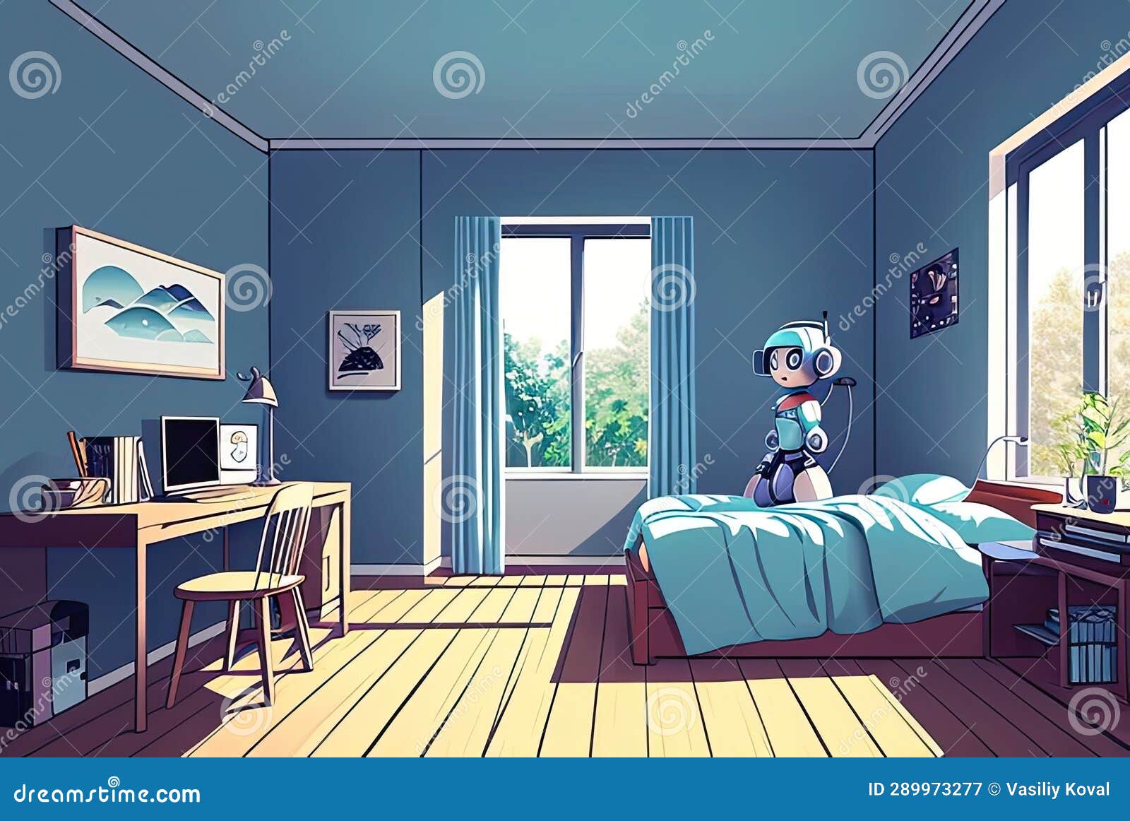 Robot As a Housewife Indoor. Generative Ai Stock Illustration ... Circuit Diagram