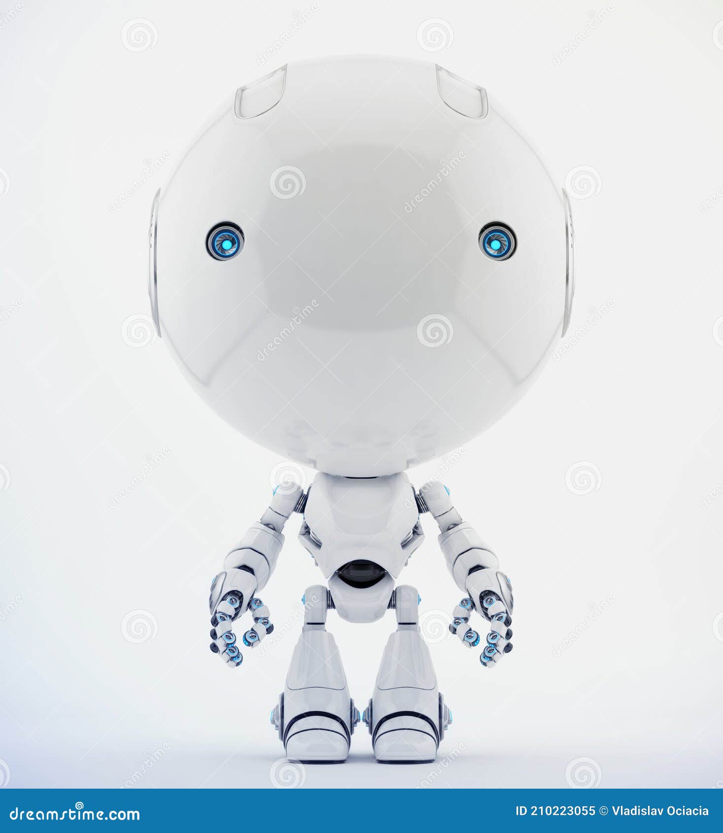 Robot Bambino Giocattolo 3d Rendering Sullo Schienale Bianco Illustrazione  di Stock - Illustrazione di mascotte, occhi: 210223055