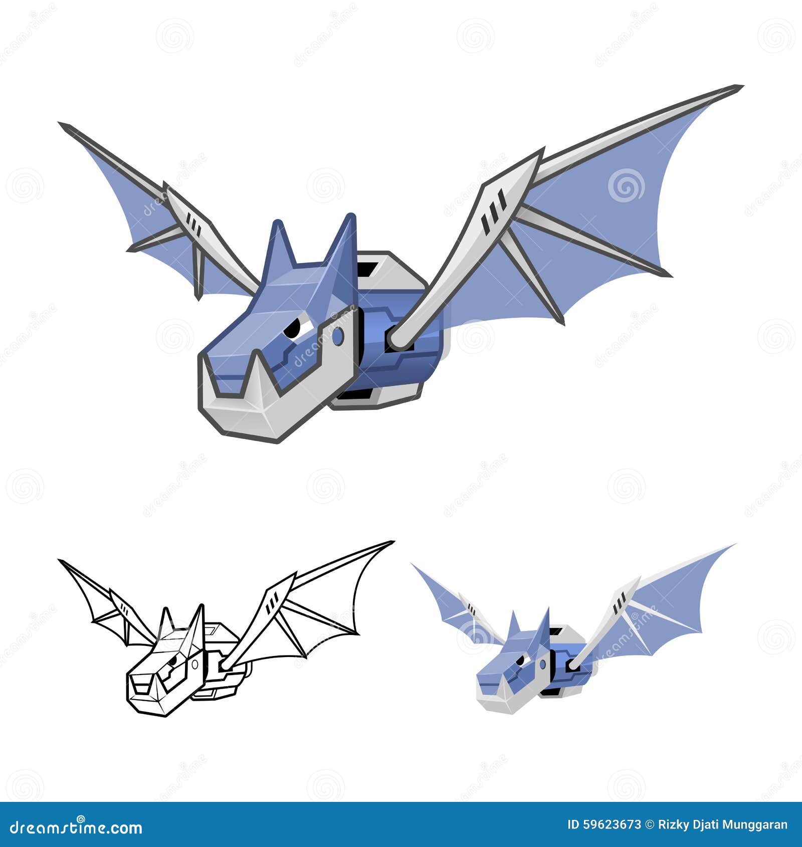 Robot Bat Cartoon Character Stock Vector Illustration of machine
