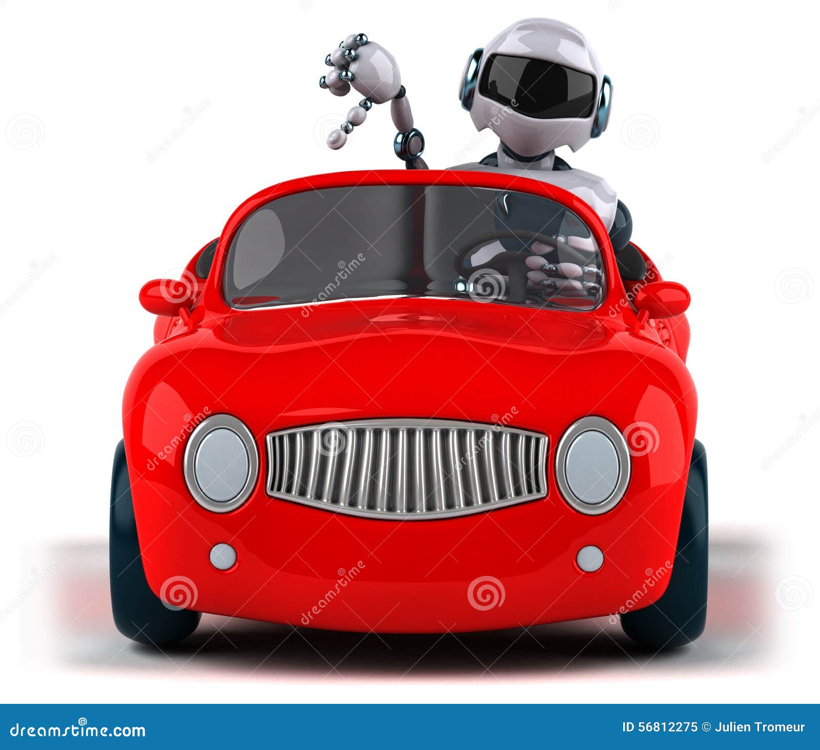 Robot and car stock illustration. Illustration of concept 56812275